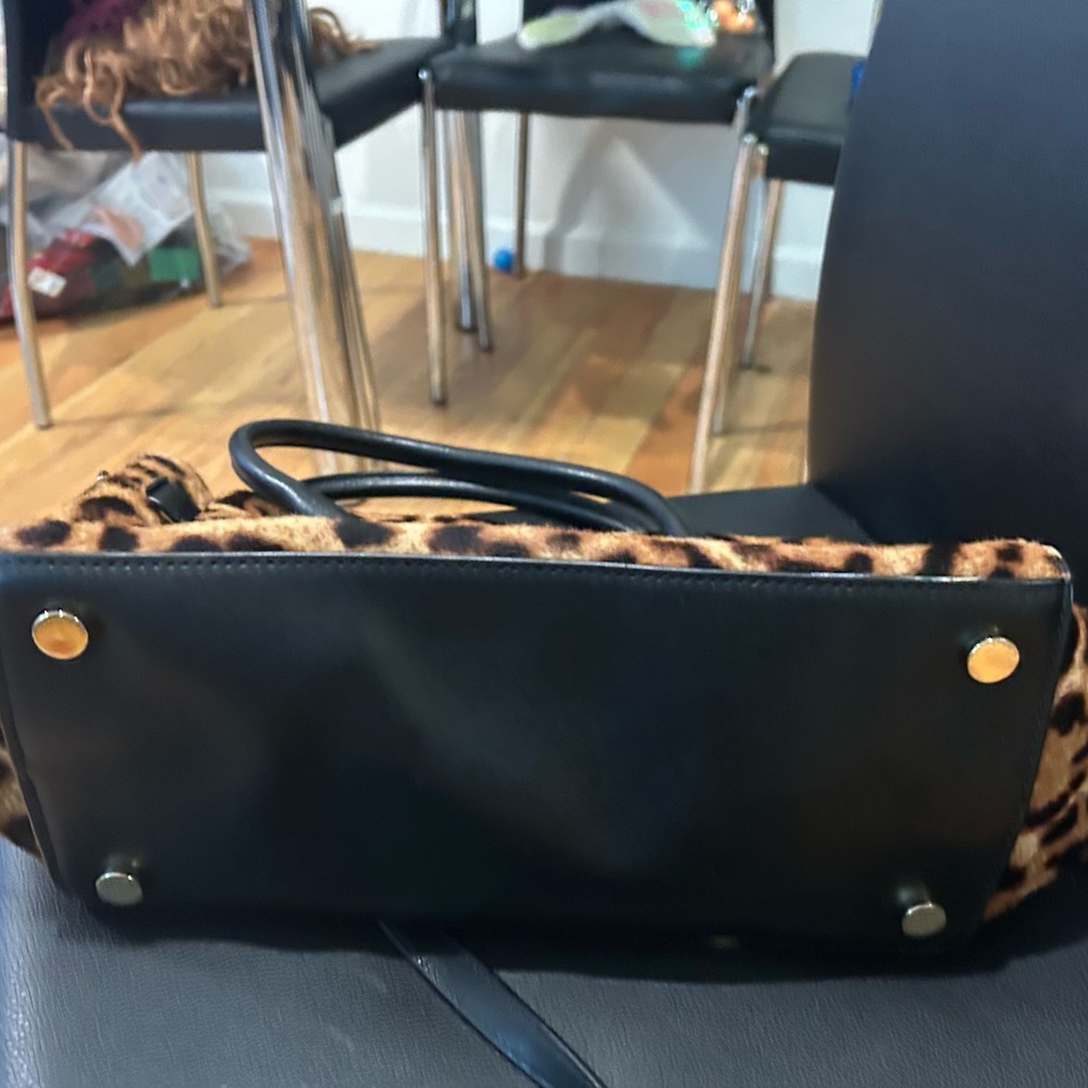 Michael Kors Tan and Black Animal Print Tote - Picture 12 of 12